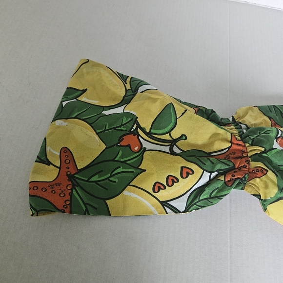 Alessandro Enriquez Lemon Print Tie Back Tube Top IT 42 - Picture 6 of 14